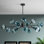 Lustre spoutnik linéaire en métal et verre 15 lumières Burness