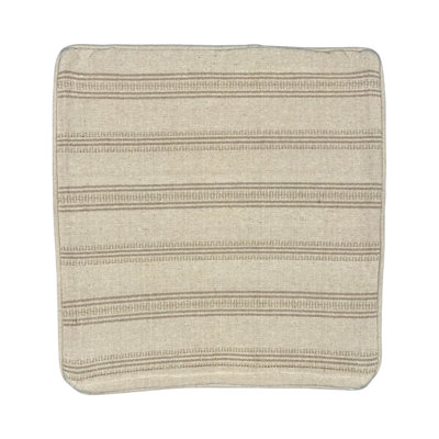 Cloughmills Striped Beige Square Cushion