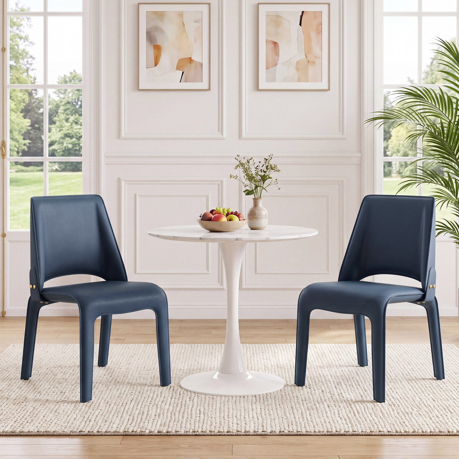 Vannes Dining Chair, 1, Blue, No Assembly Needed