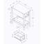 Table d'appoint, bout, table d'appoint, 2 niveaux, étroit, chambre à coucher, lampe, tiroir de rangement-161910427