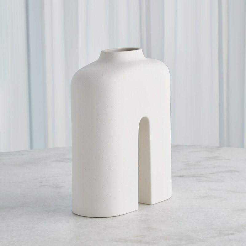 Guardian Handmade Ceramic Table Vase, 14.25" H x 11.75" W x 5.25" D