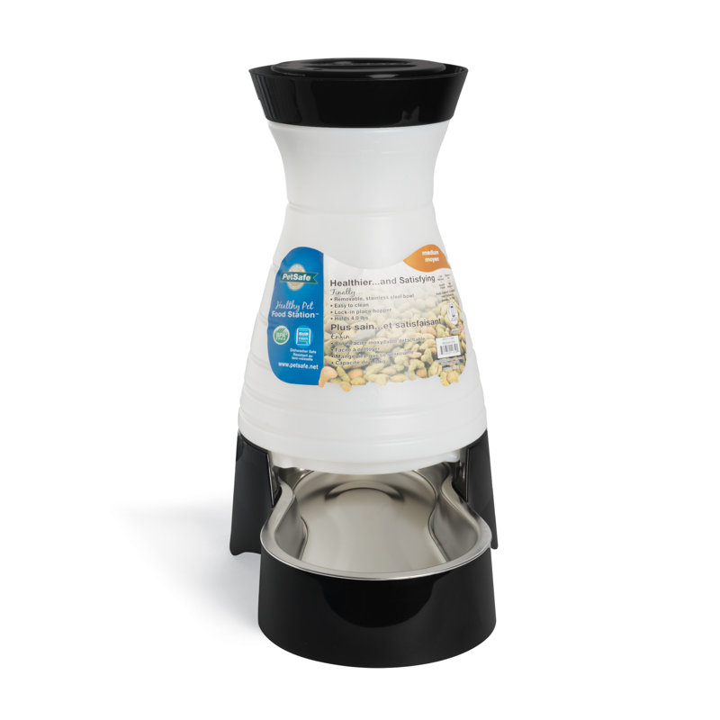 Distributeur automatique de nourriture saine pour animaux, Moyen (1 tasse / 64 oz liquides), Moyen (13,8 po)