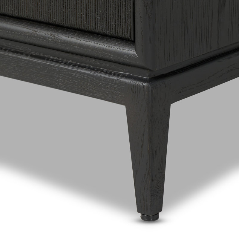 Rosenell Closed Nightstand, Black