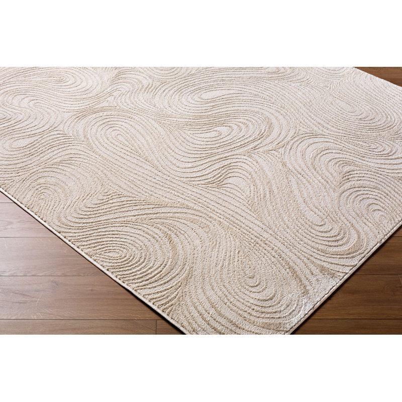 ELLE Decor X Livabliss Grenelle Machine Woven Rug, Rectangle 6'7" x 9', Cream