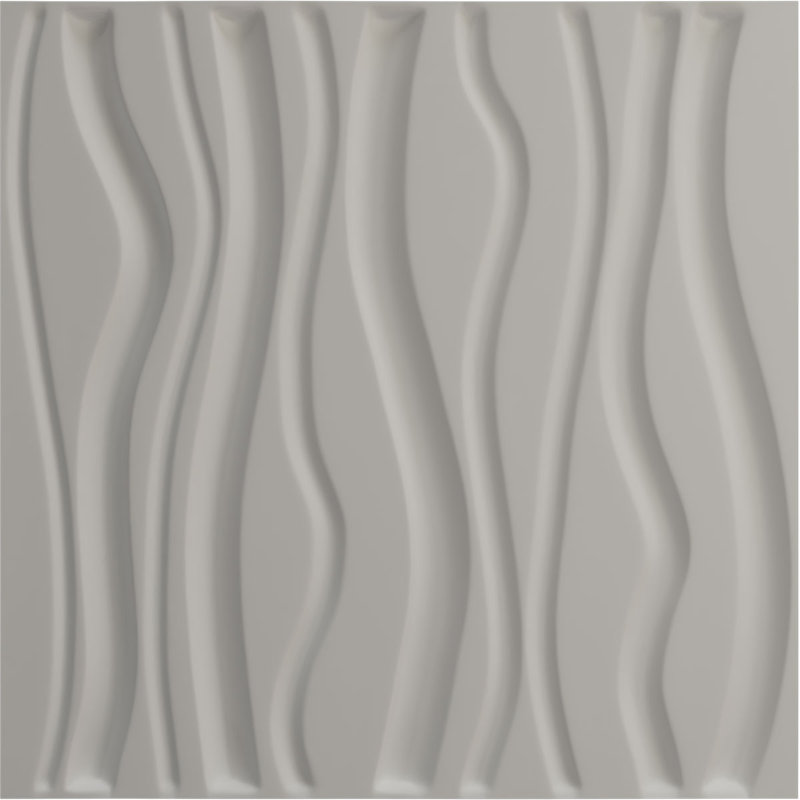 Panneau mural décoratif 3D EnduraWall de l 19 5/8 po x H 19 5/8 po, argent métallique métallique (couvre 2,67 pieds carrés)