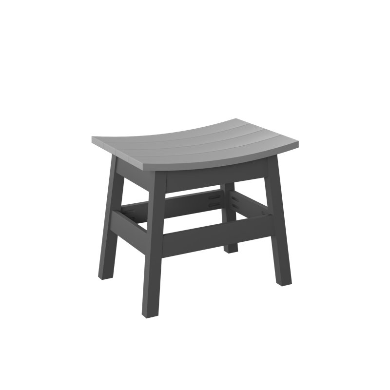  Tabouret de selle. Gris clair et gris anthracite, Gris anthracite, Gris clair