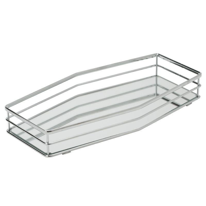 Plateau de meuble-lavabo miroir à double rail design 