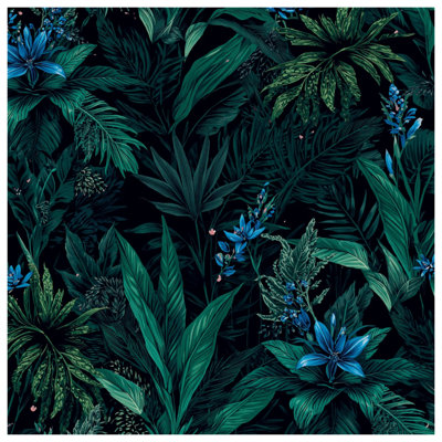 Édredon motif de verdure tropicale