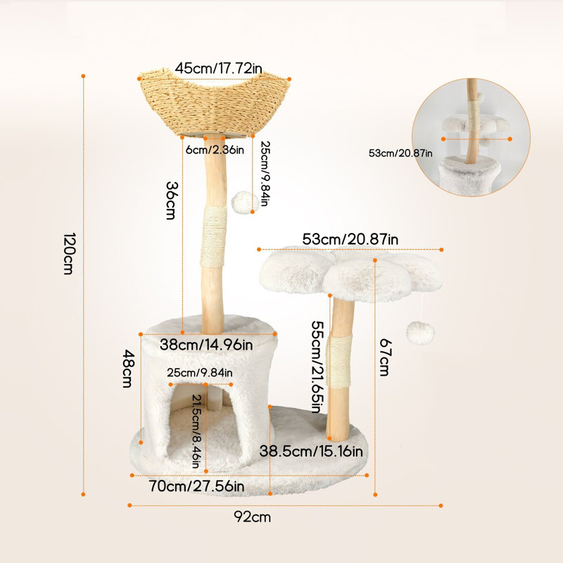 Cat Tree 120cm H Cat Tree