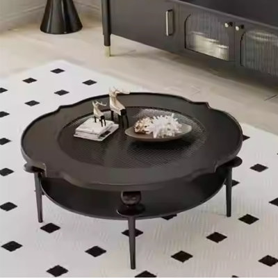 Hardwood coffee table with smooth texture