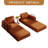 Convertible Sleeper Sofa Bed, Foldable Corduroy Futon With Fixed Frame & Pillow, 3-Seater Sofa Bed For Living Room, Bedroom Or Studio-1826539813