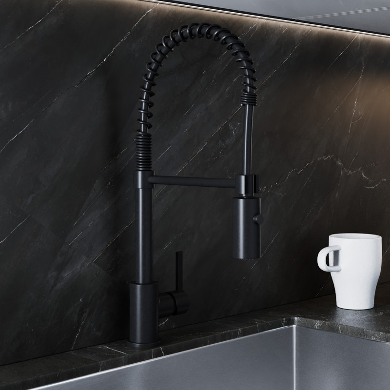 Dowell Pull Down Kitchen Faucet, Black