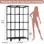 Garde-robe, assemblage rapide et facile, garde-robe portable gris avec 2 tringles de suspension