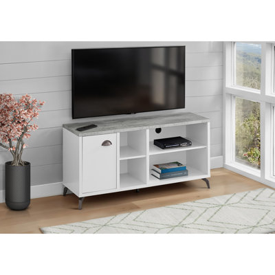 Tv Stand, 48 Inch, Console, Media Entertainment Center, Storage Cabinet, Living Room, Bedroom, Grey Laminate, Contemporary, Modern