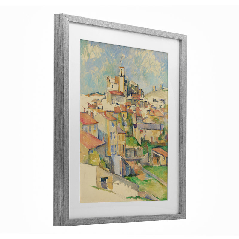 «Gardanne Cezanne Cityscape», reproduction d'art sous verre, conception de Paul Cezanne, H 16 po x l 13 po