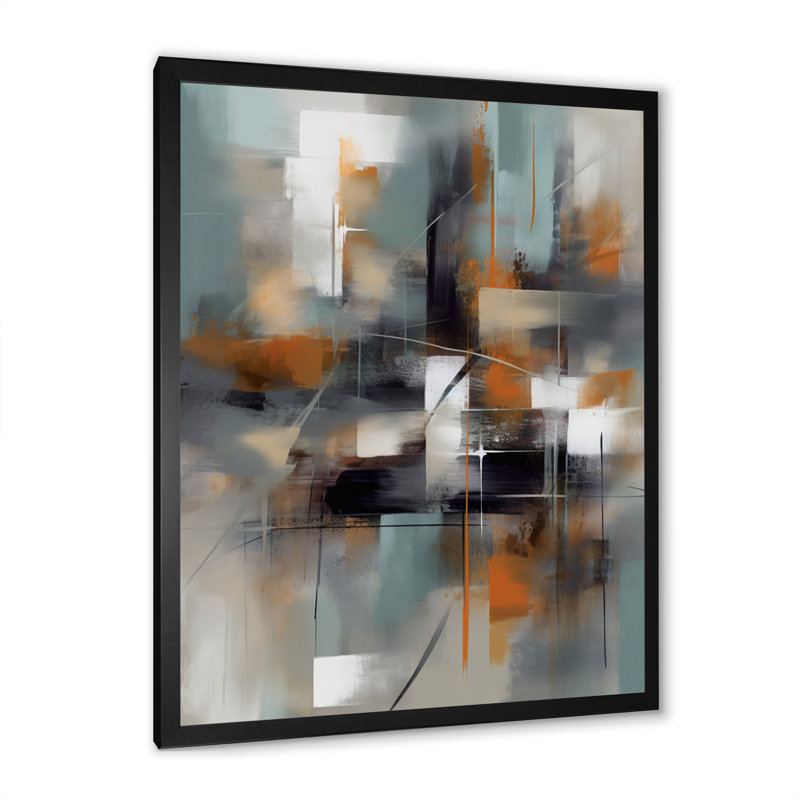 «Cutlip Abstract Design Shapes III», reproduction sur toile, Cadre photo noir, H 20 po x l 12 po x P 1 po