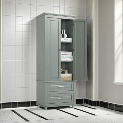 Grande armoire de rangement avec deux tiroirs pour la salle de bain / bureau