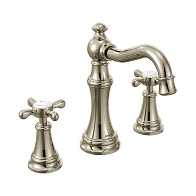 Weymouth High Arc Brushed Nickel Lav Faucet Kit With Valve 9000 -  Moen, TS42114NL-9000-L