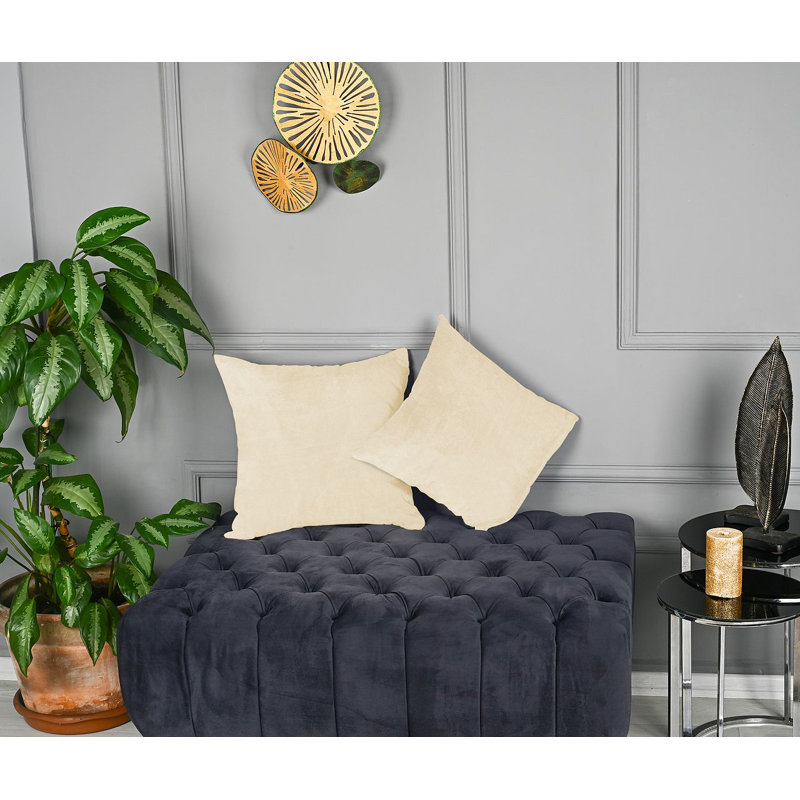 Matte Velvet Cushion Cover - 1 Pc, Off White, 30cm x 30cm