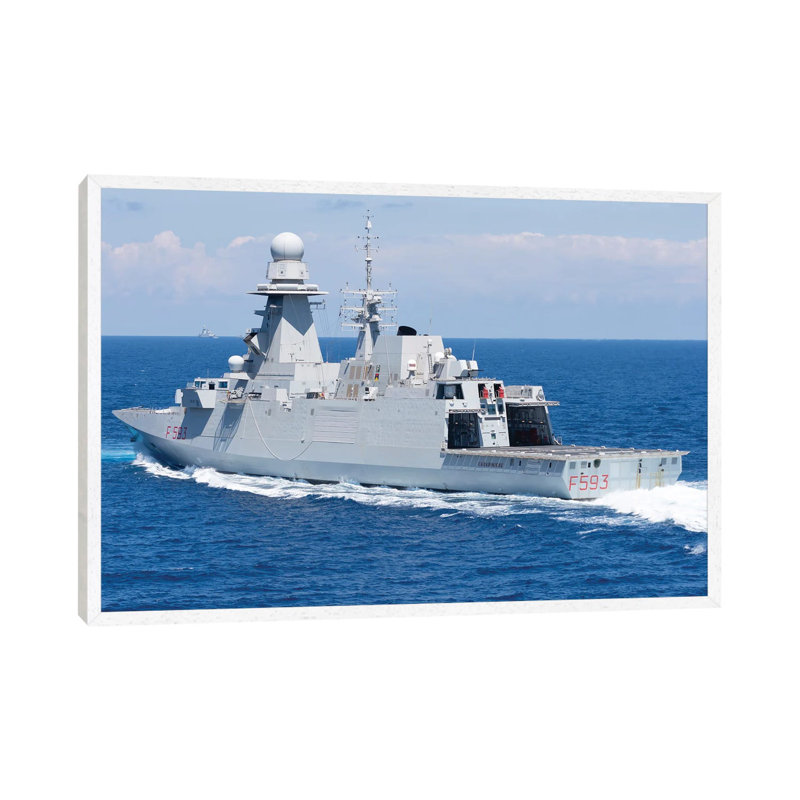 View Of The Stern Of Italian Navy Frigate Carabiniere by Simone Marcato - Gallery-Wrapped Canvas Giclée on Canvas