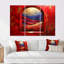 «Red Summer Meadow», ensemble d'art mural prairie-107183047-107183052