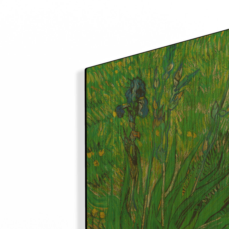 «Iris» par Vincent Van Gogh, art mural en métal doré, 16 po x 24 po, 16 po x 24 po