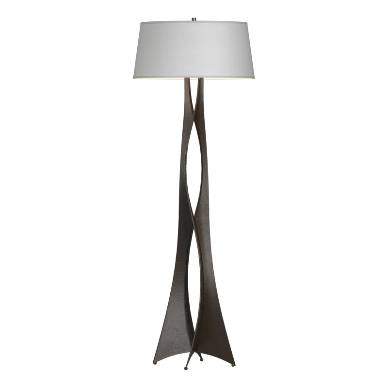 Moreau 62.6" Novelty Floor Lamp, Natural Anna, Oil Rubbed Bronze