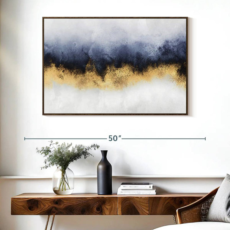 Ciel I, Cadre flottant noyer, 40 po x 27 po