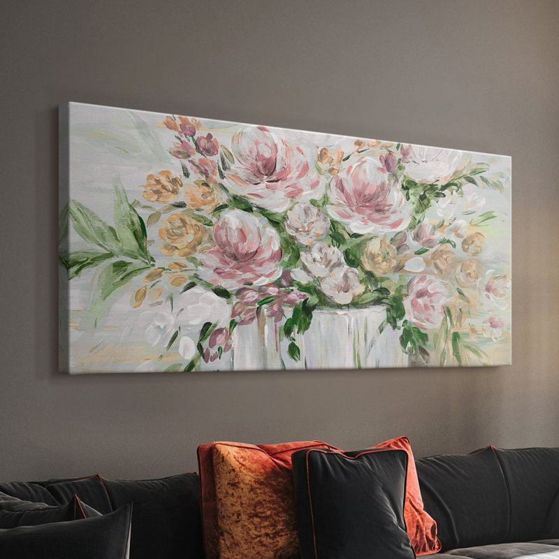 Soirée de printemps - Toile tendue avec châssis - Prêt à accrocher, H 20 po x l 40 po