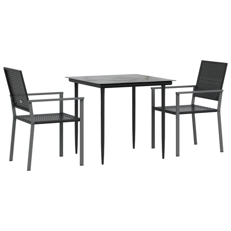 Peri Patio Dining Set with Square Table, 2