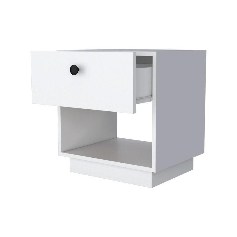 Febo 18.50'' W Wood Nightstand, White