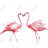 Two Pink Flamingo Watercolor Tablecloth | Indoor Outdoor Decor