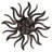 Metal Sun Home Wall Decor with Distressed Copper Like Finish