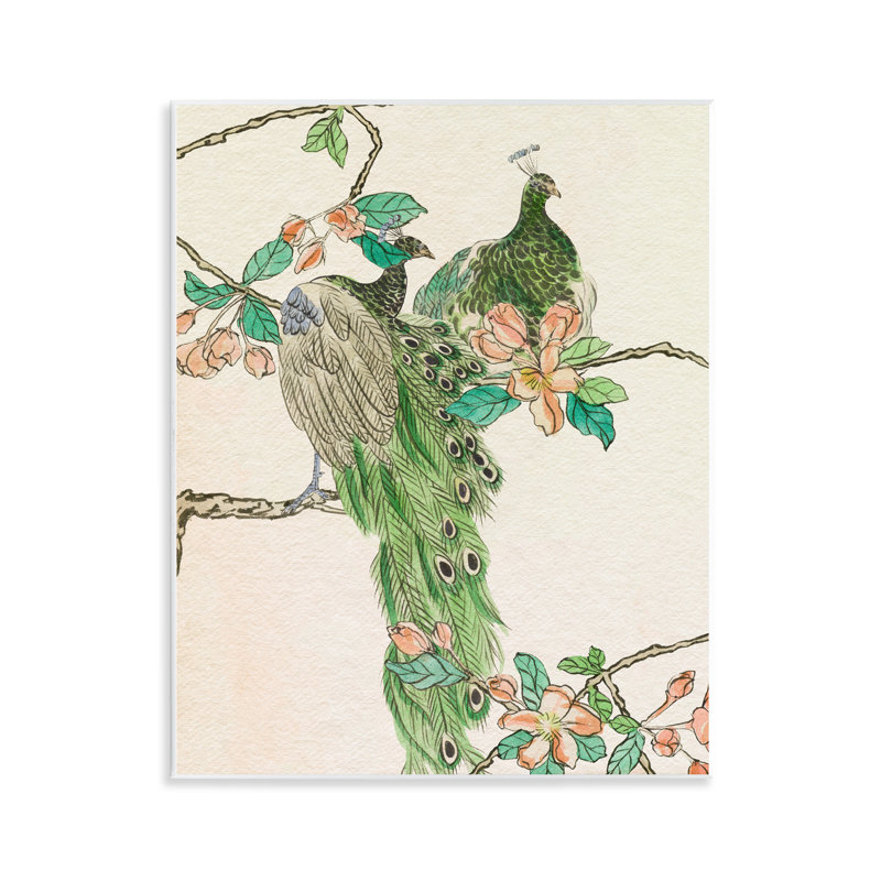 Art mural traditionnel paon par Melissa Wang
