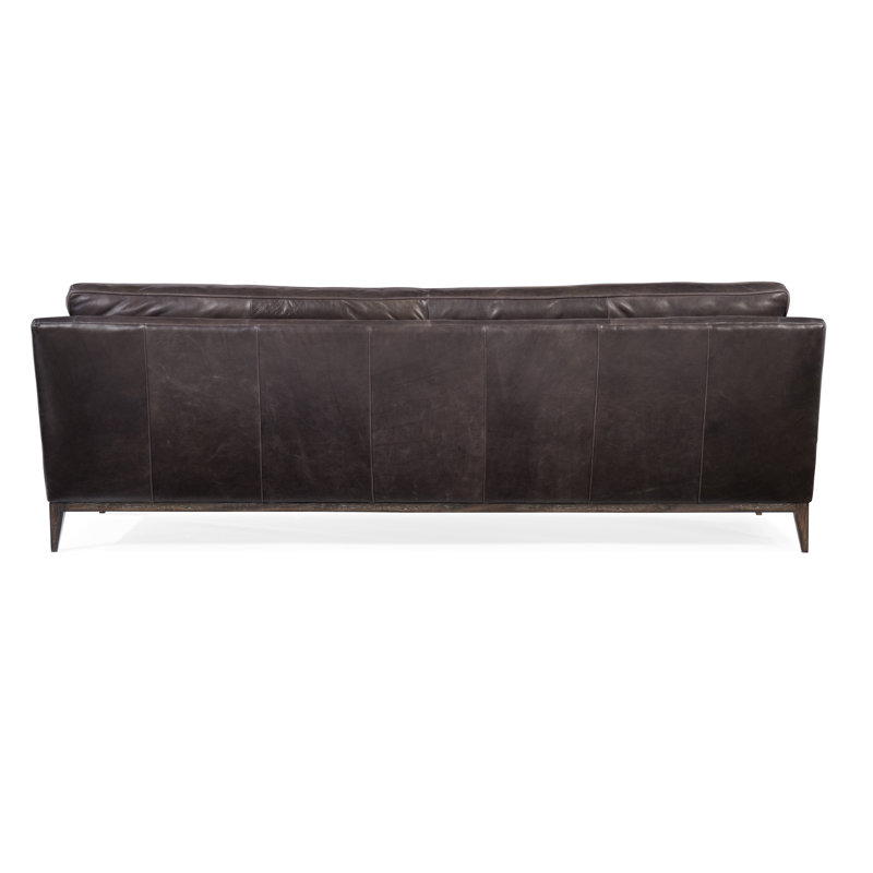 Kandor Stationary Sofa, Brown Genuine Leather