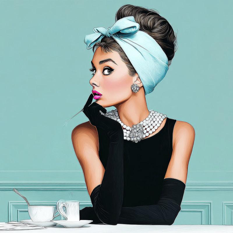 «Cafe Chic», art mural sur toile tendue, H 20 po x l 20 po