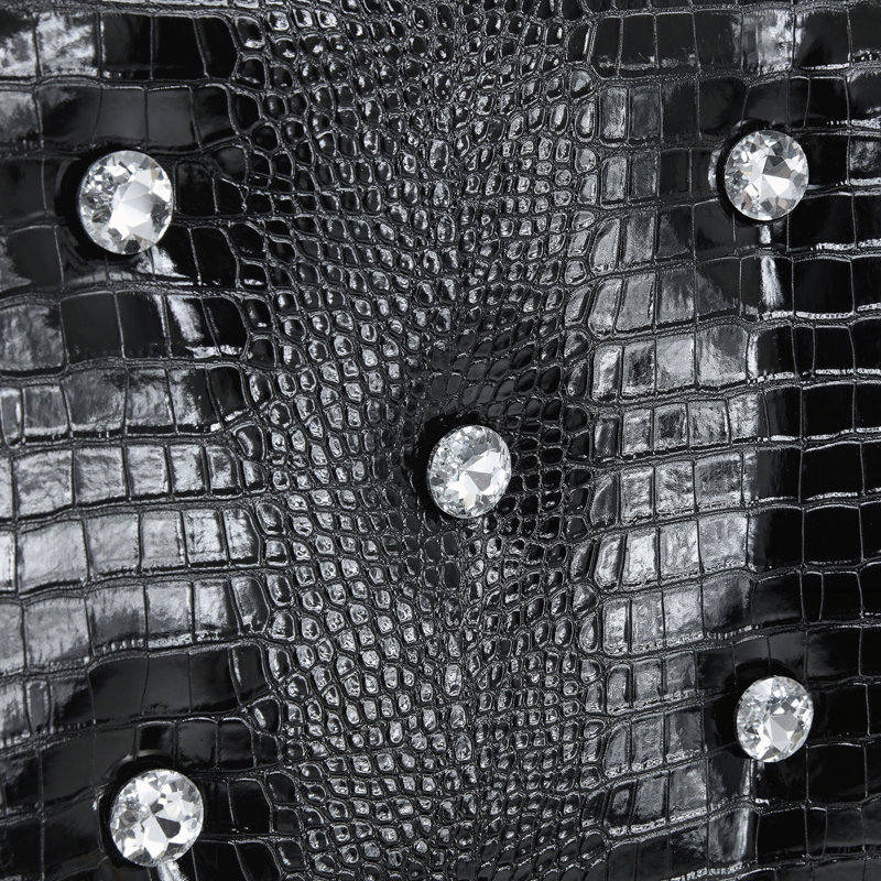 Ensemble de chaises de salle à manger avec 4 chaises rembourrées, Noir, Noir
