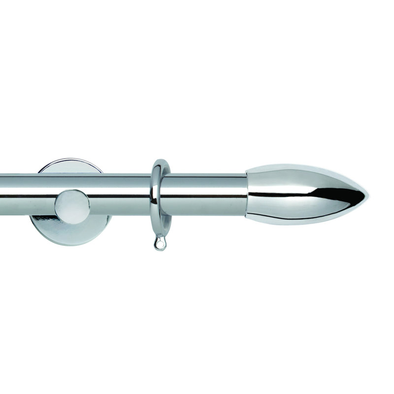 Myreya 2.8cm Single Pole, Chrome, 2.80H x 360W x 2.80D cm