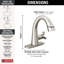 Robinet de salle de bain à un trou avec douchette extractible Stryke-87224405