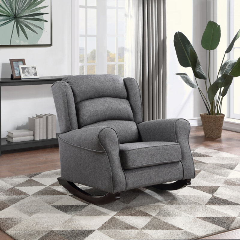 Chaise berçante en tissu