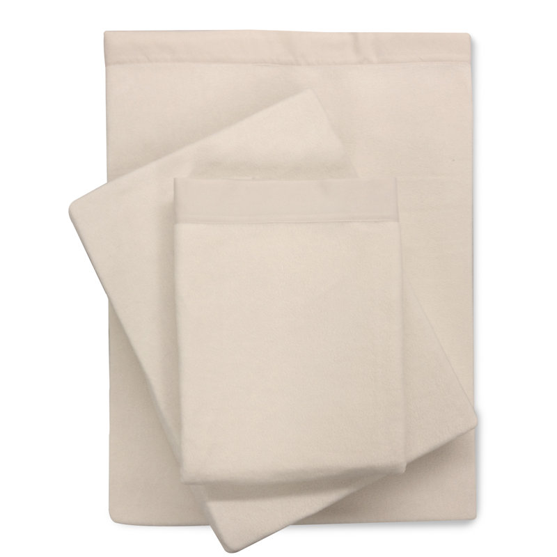 Ensemble de draps en flanelle de microfibre SENSATION, Simple, Parchemin