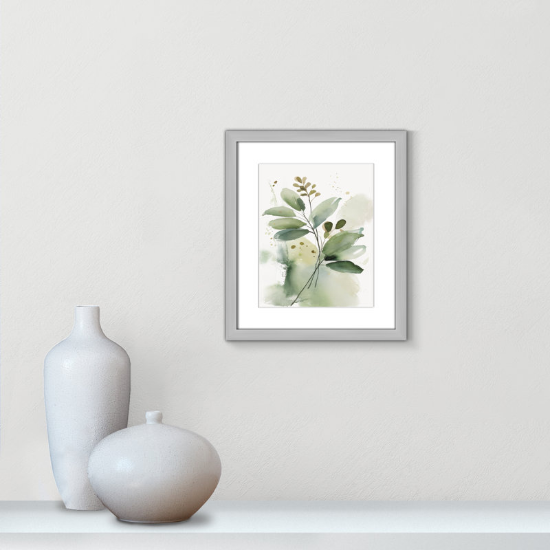 «Greenery Serenade I» par Irena Orlov, Argent mat, Matted Print, L 13 po x H 15 po