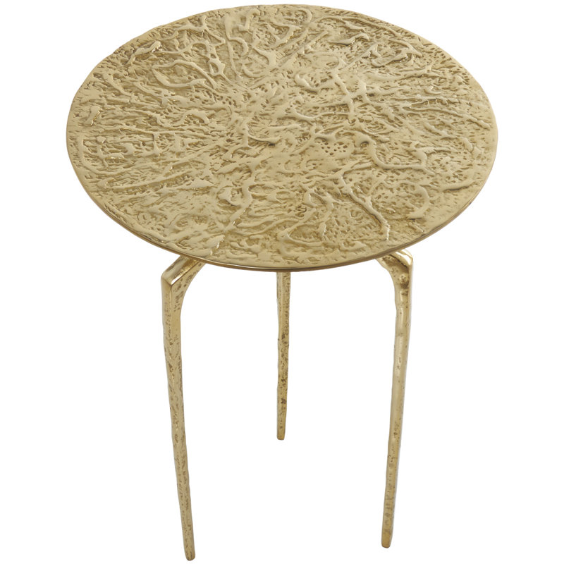 Table d'appoint Cole and Grey, Or, H 21,9 po x l 14,65 po x P 14,7 po