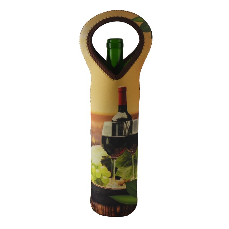 Three Star Neoprene Insulated Wine Bottle Holder Carrier