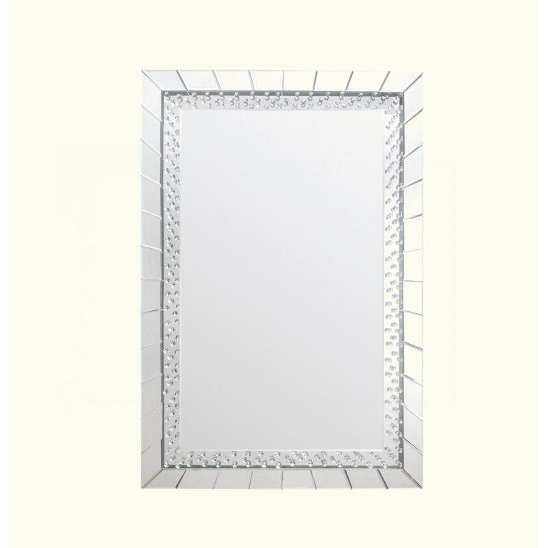 Miroir d'appoint en miroir et faux cristaux