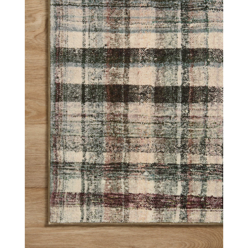 Ivory and Gray Striped Sheepskin Synthetic Rug 36" x 24"