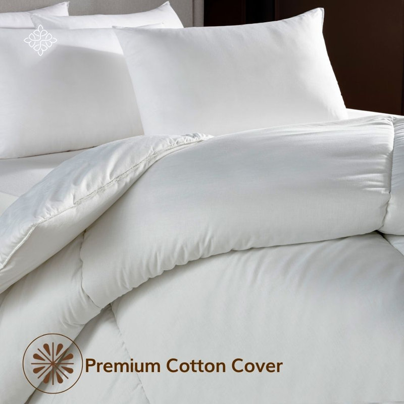 Opulent Home Lightweight 4.5 Tog Summer Cotton Duvet - Anti-Allergy Hypoallergenic Hollowfibre Quilt - Single/Double/King/Super King