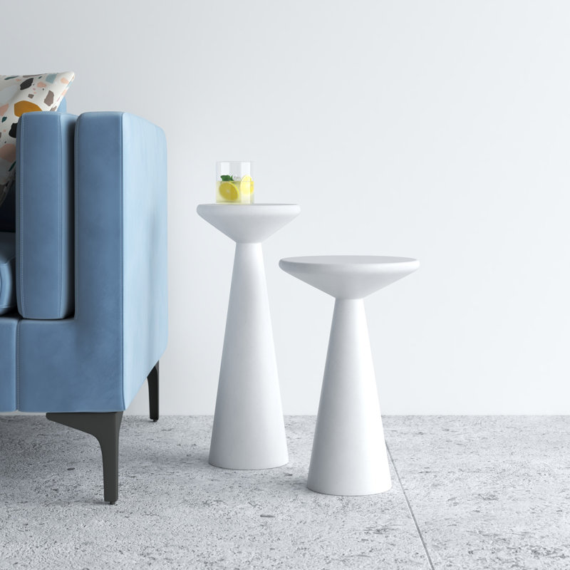 Deborah Concrete Top End Table Set