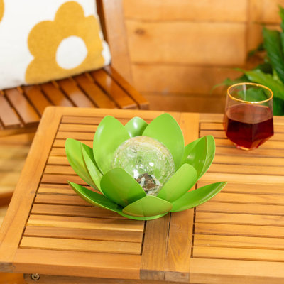 Waterlily Solar Powered Outdoor Lotus Flower Decoration Garden Light