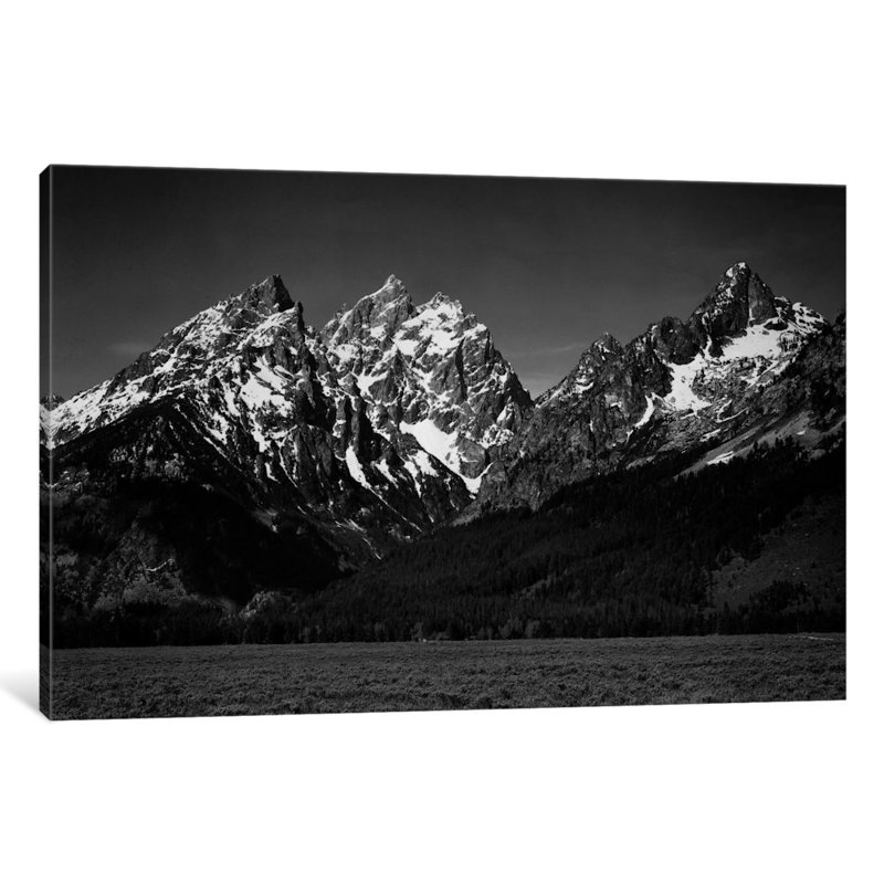 "Grand Teton X" par Ansel Adams, reproduction de photo sur toile tendue, H 12 po x l 18 po x p 1,5 po, Toile tendue